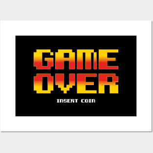 Game Over Retro design. Posters and Art